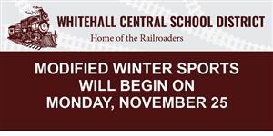 Modified Winter Sports Begin November 25