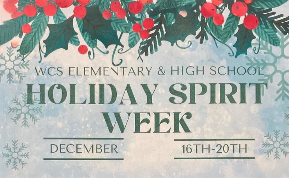  Holiday Spirit Week is December 16-20!